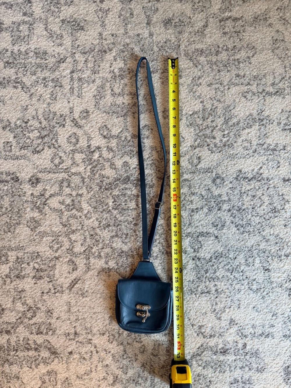 Sundance Leather Mini Go Anywhere Crossbody Mini Bag, Blue, Italy